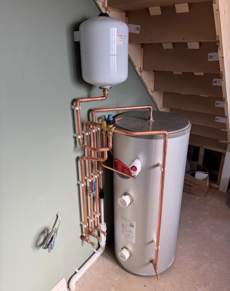 Unvented cylinder installation