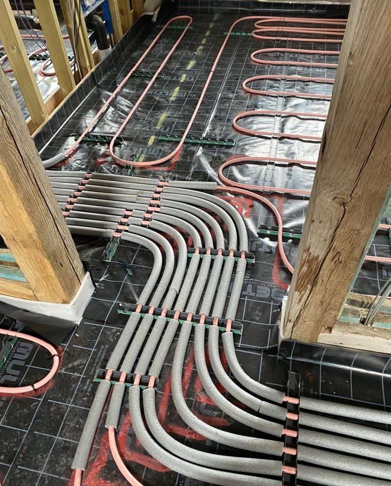 Underfloor heating installation